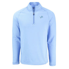 Detroit Lions Cutter & Buck Peshastin Eco Fleece Recycled Raglan Quarter-Zip Top - Powder Blue - NFL
