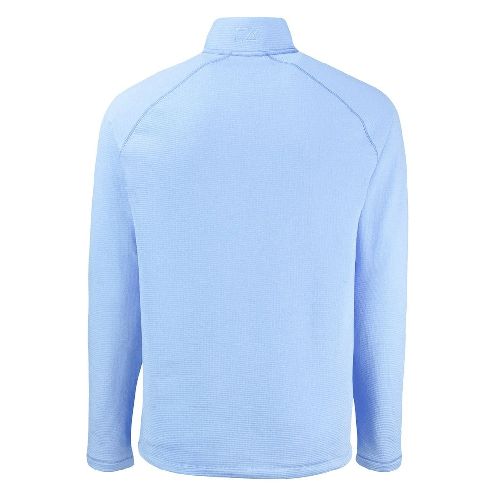 Miami Dolphins Cutter & Buck Peshastin Eco Fleece Recycled Raglan Quarter-Zip Top - Powder Blue - NFL