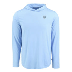 Chicago Bears Men's Cutter & Buck Coastline Epic Comfort Eco Recycled Men's Hooded Shirt - Powder Blue - NFL