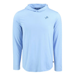 Detroit Lions Men's Cutter & Buck Coastline Epic Comfort Eco Recycled Men's Hooded Shirt - Powder Blue - NFL