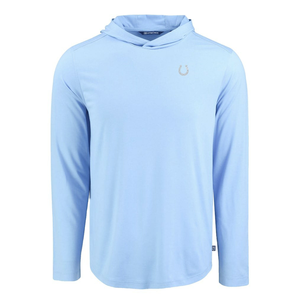 Indianapolis Colts Men's Cutter & Buck Coastline Epic Comfort Eco Recycled Men's Hooded Shirt - Powder Blue - NFL