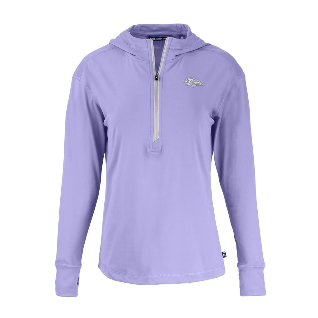 Baltimore Ravens Cutter & Buck Women's Daybreak Eco Recycled Half-Zip Hoodie - Purple - NFL