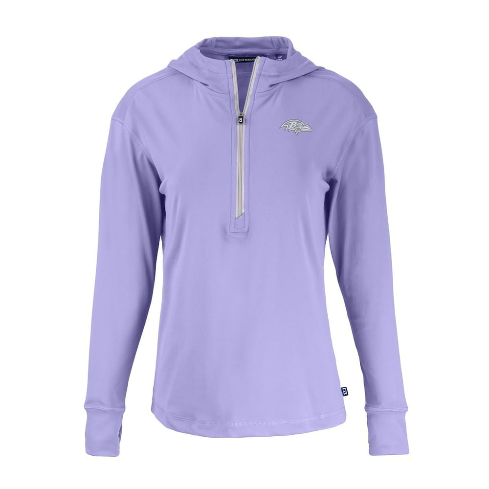Baltimore Ravens Cutter & Buck Women's Daybreak Eco Recycled Half-Zip Hoodie - Purple - NFL