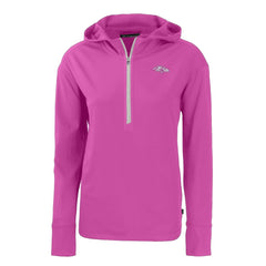 Baltimore Ravens Cutter & Buck Women's Daybreak Eco Recycled Half-Zip Hoodie - Pink - NFL
