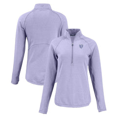 Chicago Bears Cutter & Buck Women's Peshastin Eco Fleece Recycled Half-Zip Top - Purple - NFL