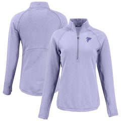 Atlanta Falcons Cutter & Buck Women's Peshastin Eco Fleece Recycled Half-Zip Top - Purple - NFL