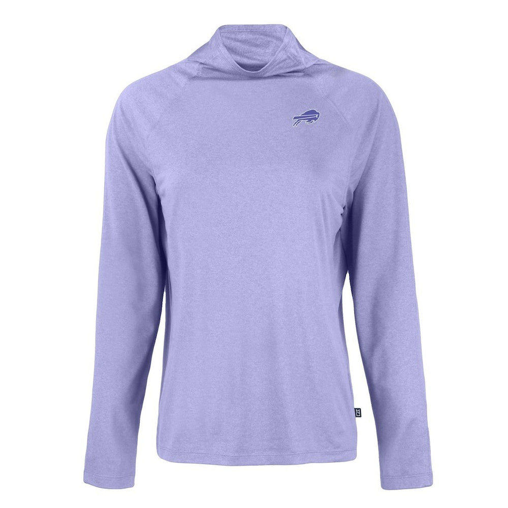 Buffalo Bills Cutter & Buck Women's Coastline Epic Comfort Eco Recycled Funnel Neck Pullover Top - Lavender - NFL