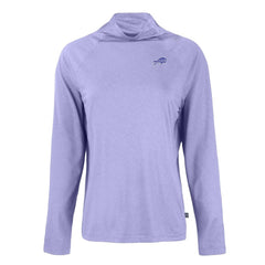 Buffalo Bills Cutter & Buck Women's Coastline Epic Comfort Eco Recycled Funnel Neck Pullover Top - Lavender - NFL