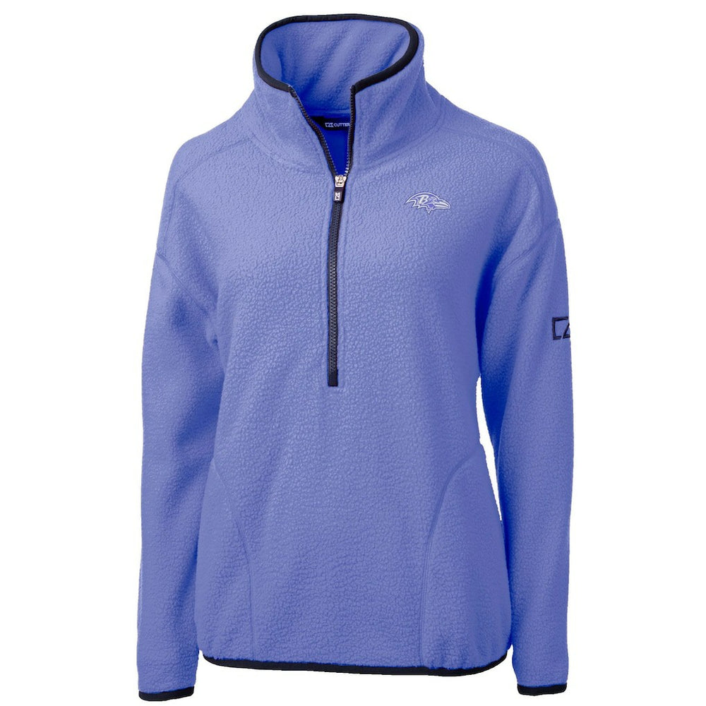 Baltimore Ravens Cutter & Buck Women's Cascade Eco Fleece Half-Zip Jacket - Lavender - NFL