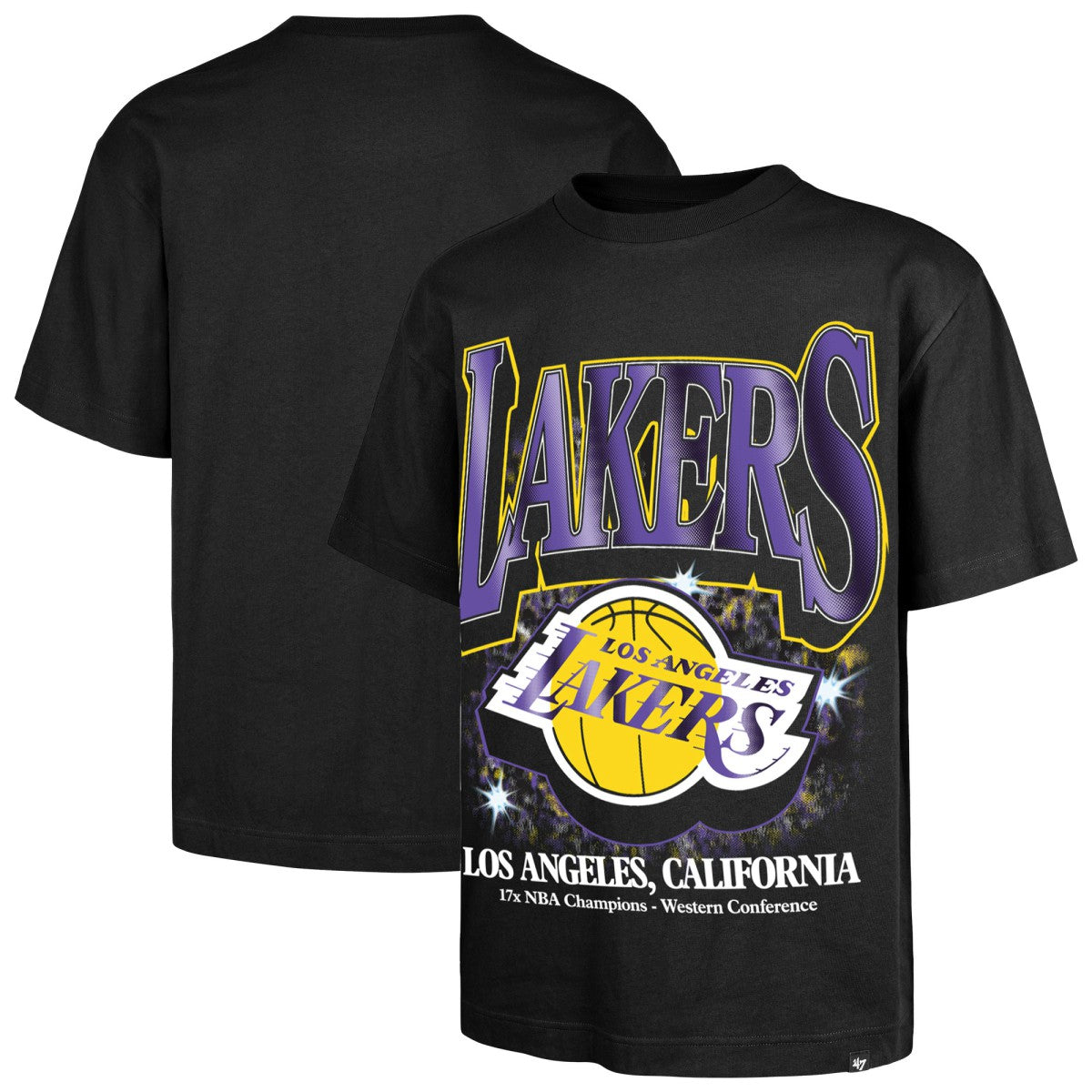 47 brand Los Angeles Lakers '47 Past Champs Collection Flashbulb Foundation T-Shirt Black