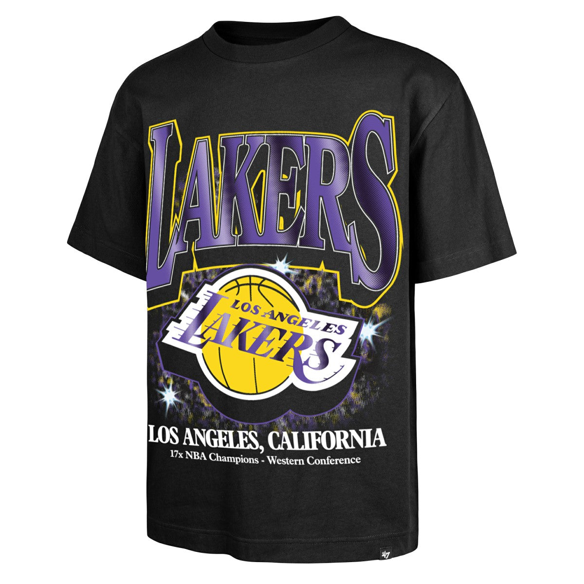 47 brand Los Angeles Lakers '47 Past Champs Collection Flashbulb Foundation T-Shirt Black