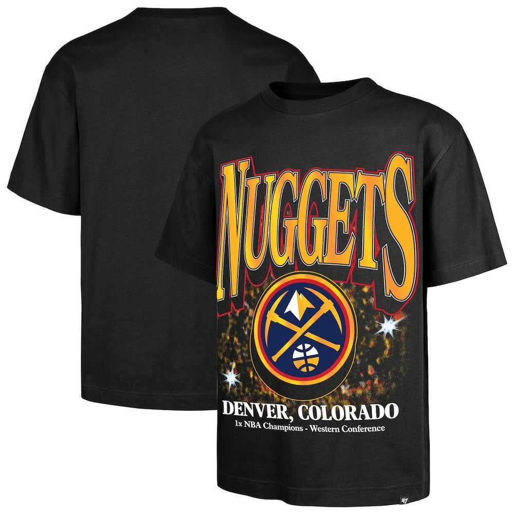 47 brand Denver Nuggets '47 Past Champs Collection Flashbulb Foundation T-Shirt Black