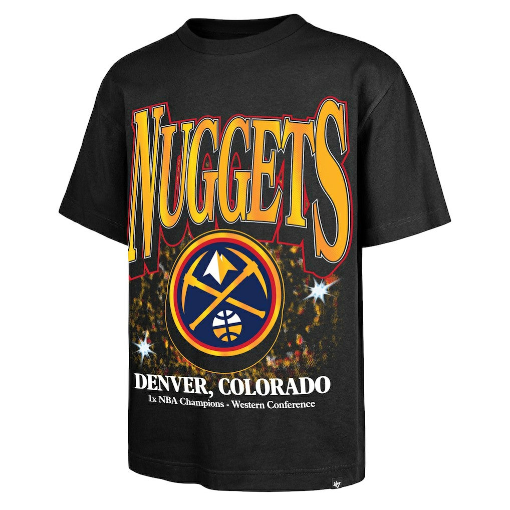 47 brand Denver Nuggets '47 Past Champs Collection Flashbulb Foundation T-Shirt Black