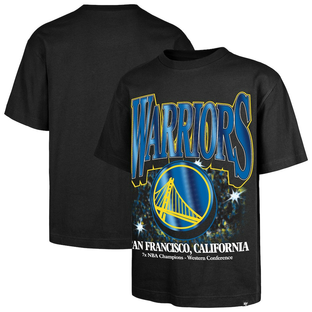 47 brand Golden State Warriors '47 Past Champs Collection Flashbulb Foundation T-Shirt Black