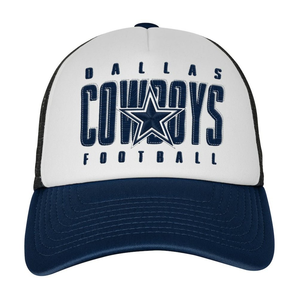 Dallas Cowboys Outerstuff Youth Essentials Trucker Adjustable Hat - White - NFL