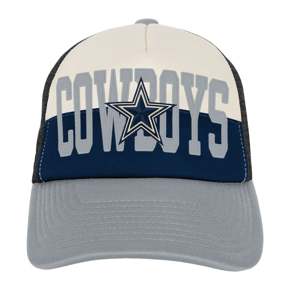 Dallas Cowboys Outerstuff Modern Fan Trucker Adjustable Hat - White/Navy - NFL
