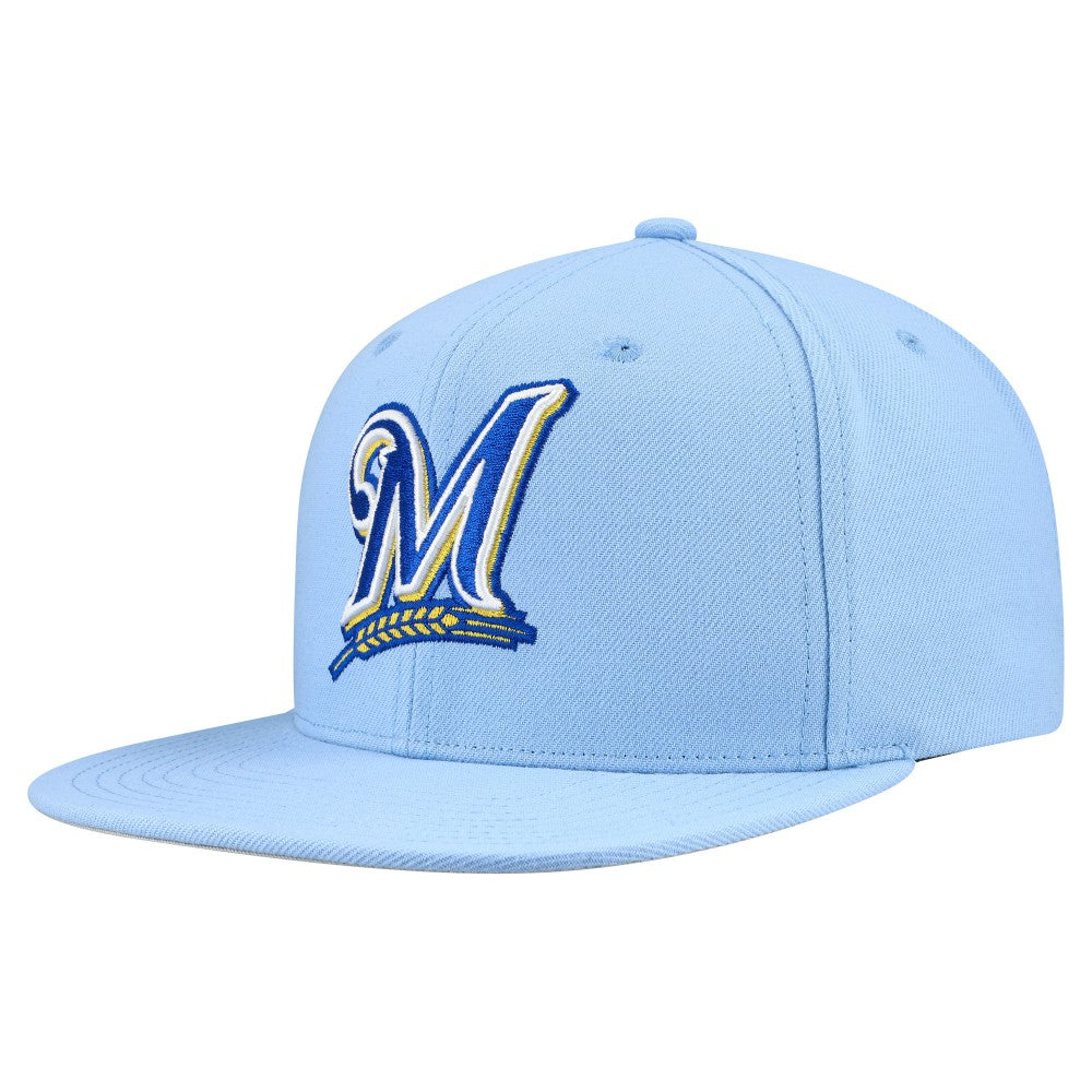 Milwaukee Brewers Mitchell & Ness Cooperstown Collection Basic Flip Snapback Hat Sale