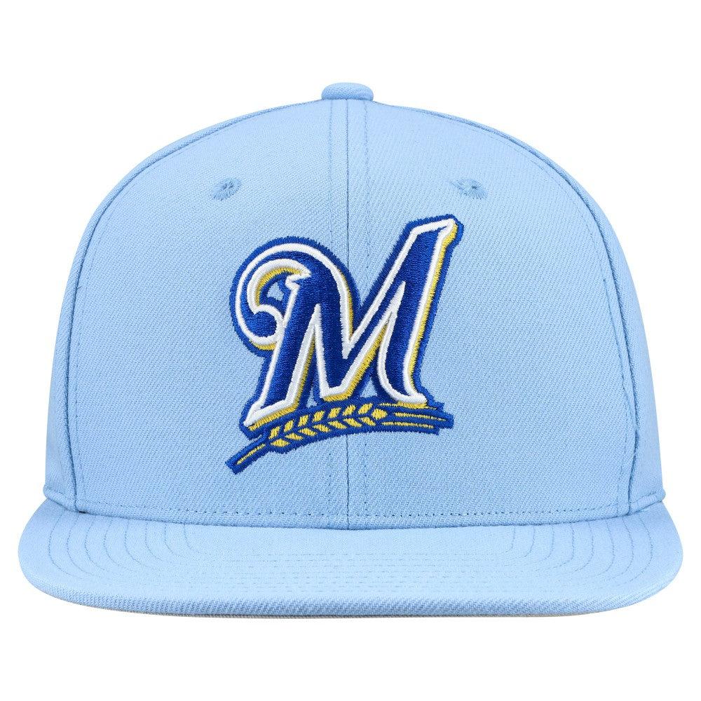 Milwaukee Brewers Mitchell & Ness Cooperstown Collection Basic Flip Snapback Hat Sale