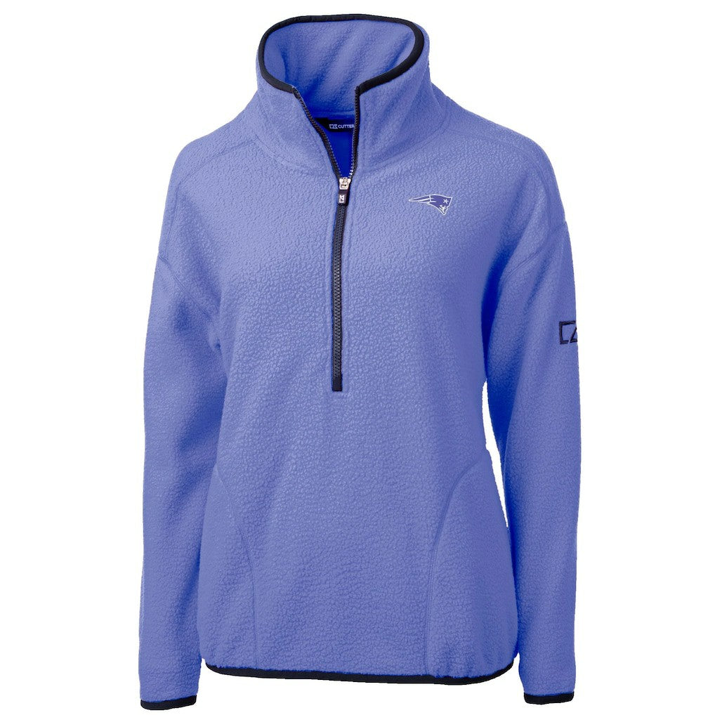 New England Patriots Cutter & Buck Women's Cascade Eco Fleece Half-Zip Jacket - Lavender - NFL