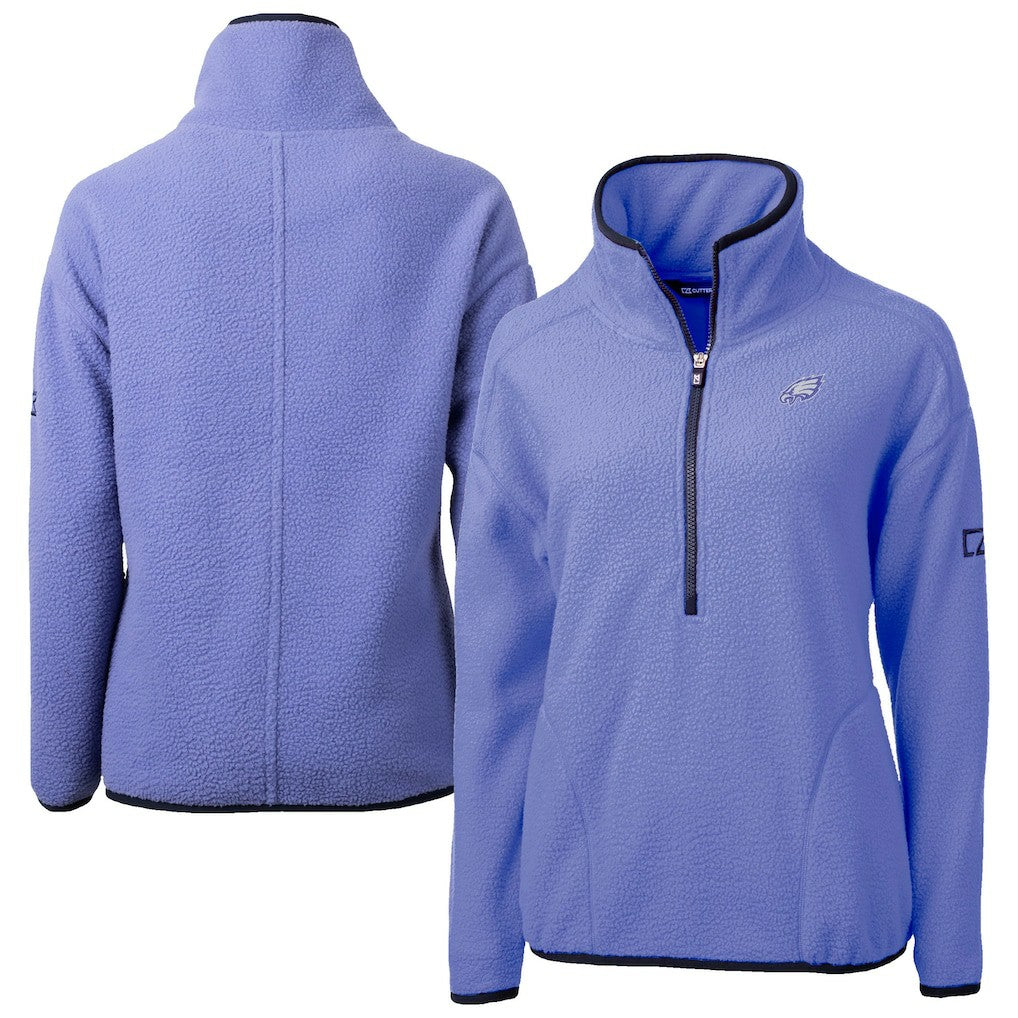 Philadelphia Eagles Cutter & Buck Women's Cascade Eco Fleece Half-Zip Jacket - Lavender - NFL