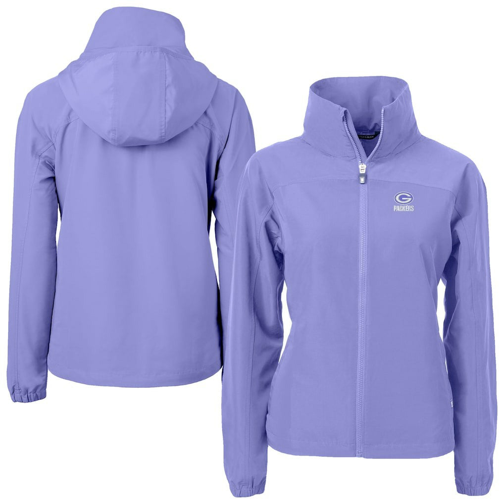 Green Bay Packers Cutter & Buck Women's Charter Eco Recycled Full-Zip Jacket - Purple - NFL