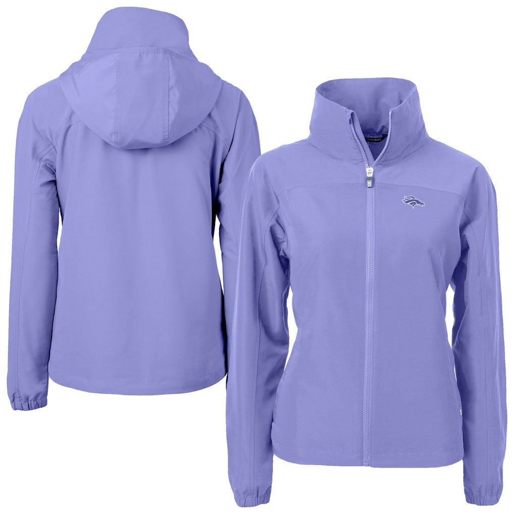 Denver Broncos Cutter & Buck Women's Charter Eco Recycled Full-Zip Jacket - Purple - NFL