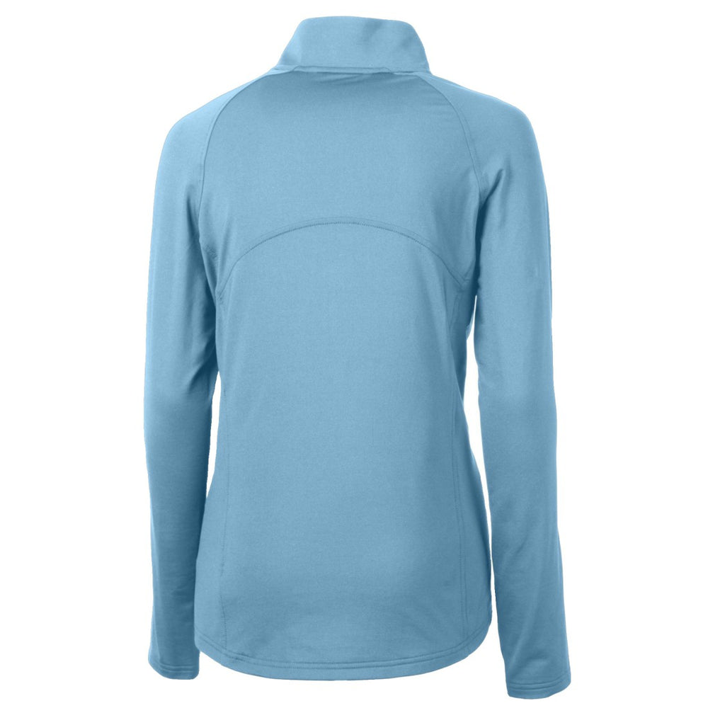Green Bay Packers Cutter & Buck Women's Adapt Eco Knit Stretch Recycled Half-Zip Top - Powder Blue - NFL