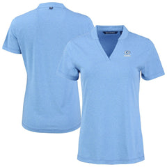 Green Bay Packers Cutter & Buck Women's Forge Heathered Stretch Blade Top - Powder Blue - NFL
