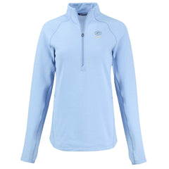 Green Bay Packers Cutter & Buck Women's Peshastin Eco Fleece Recycled Half-Zip Top - Powder Blue - NFL