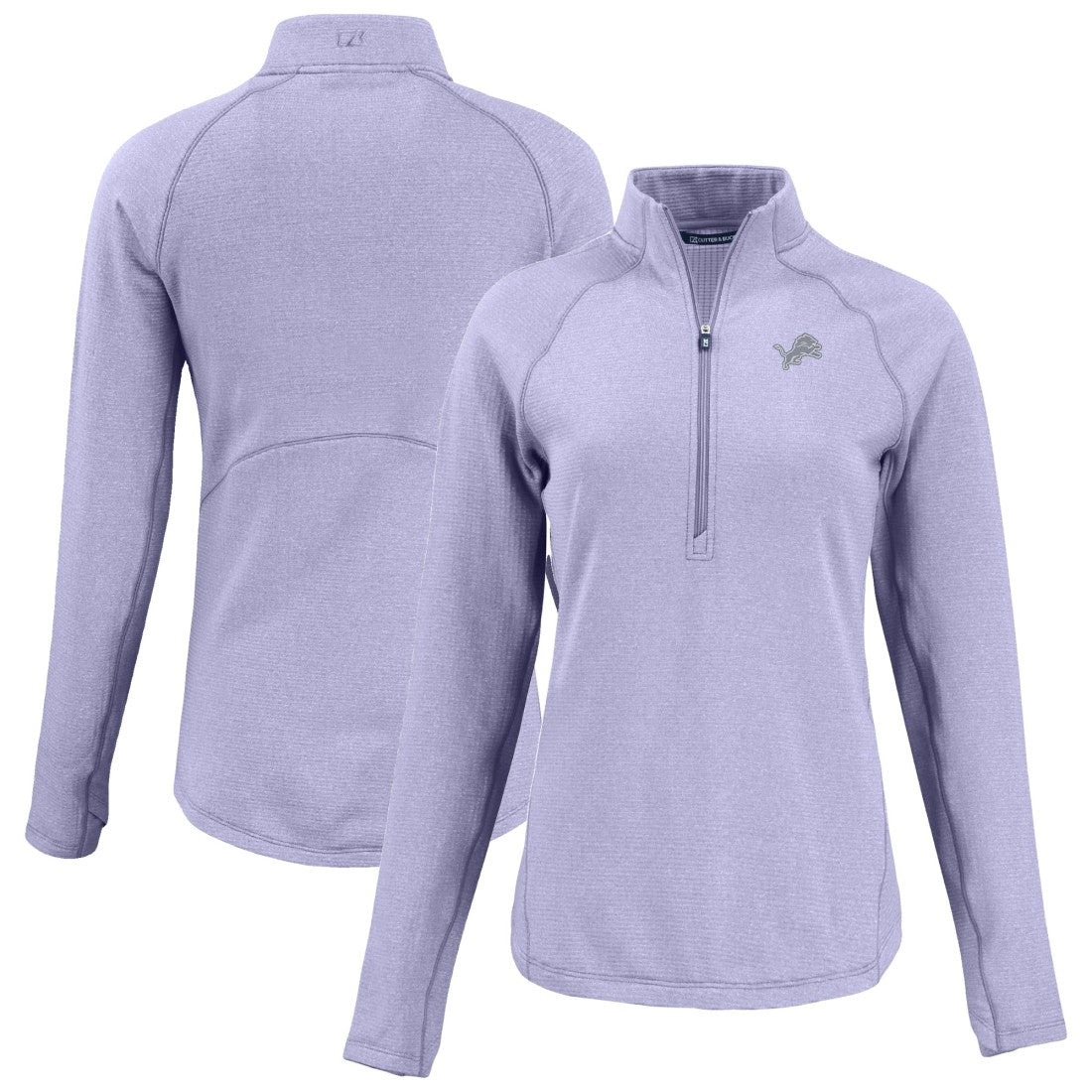 Detroit Lions Cutter & Buck Women's Peshastin Eco Fleece Recycled Half-Zip Top - Purple - NFL