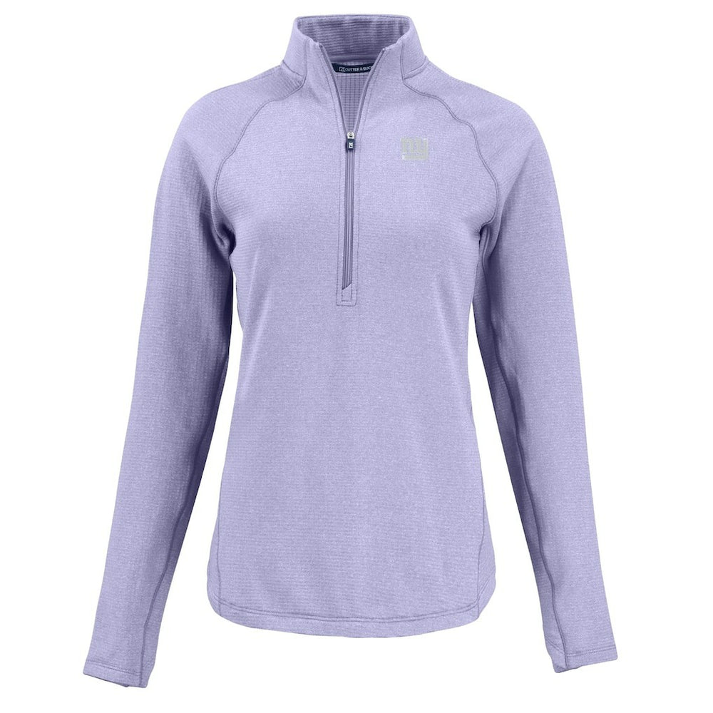 New York Giants Cutter & Buck Women's Peshastin Eco Fleece Recycled Half-Zip Top - Purple - NFL