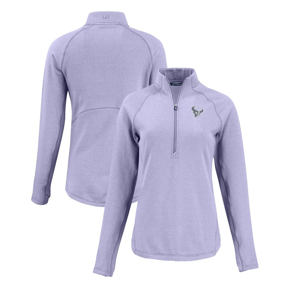 Houston Texans Cutter & Buck Women's Peshastin Eco Fleece Recycled Half-Zip Top - Purple - NFL