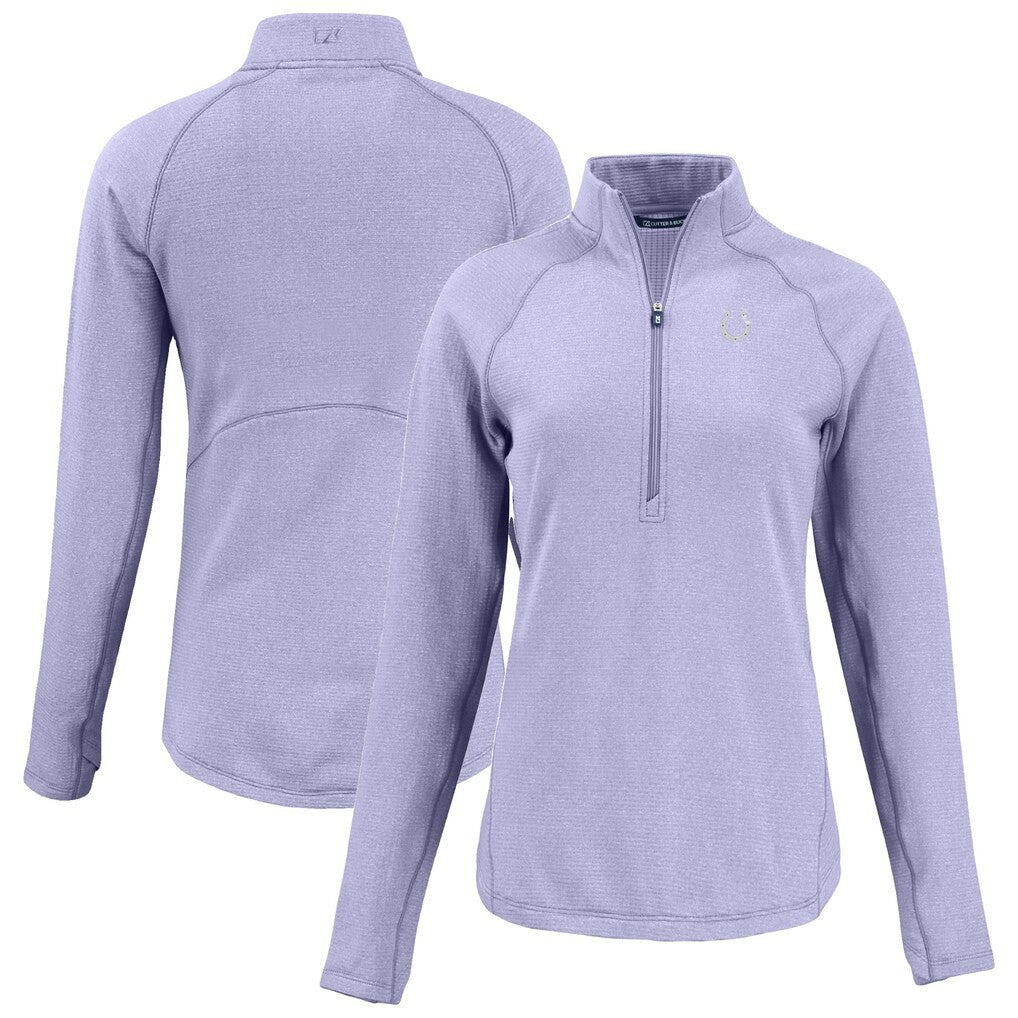 Indianapolis Colts Cutter & Buck Women's Peshastin Eco Fleece Recycled Half-Zip Top - Purple - NFL