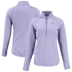 Tampa Bay Buccaneers Cutter & Buck Women's Peshastin Eco Fleece Recycled Half-Zip Top - Purple - NFL