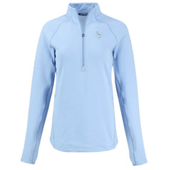 Minnesota Vikings Cutter & Buck Women's Peshastin Eco Fleece Recycled Half-Zip Top - Powder Blue - NFL
