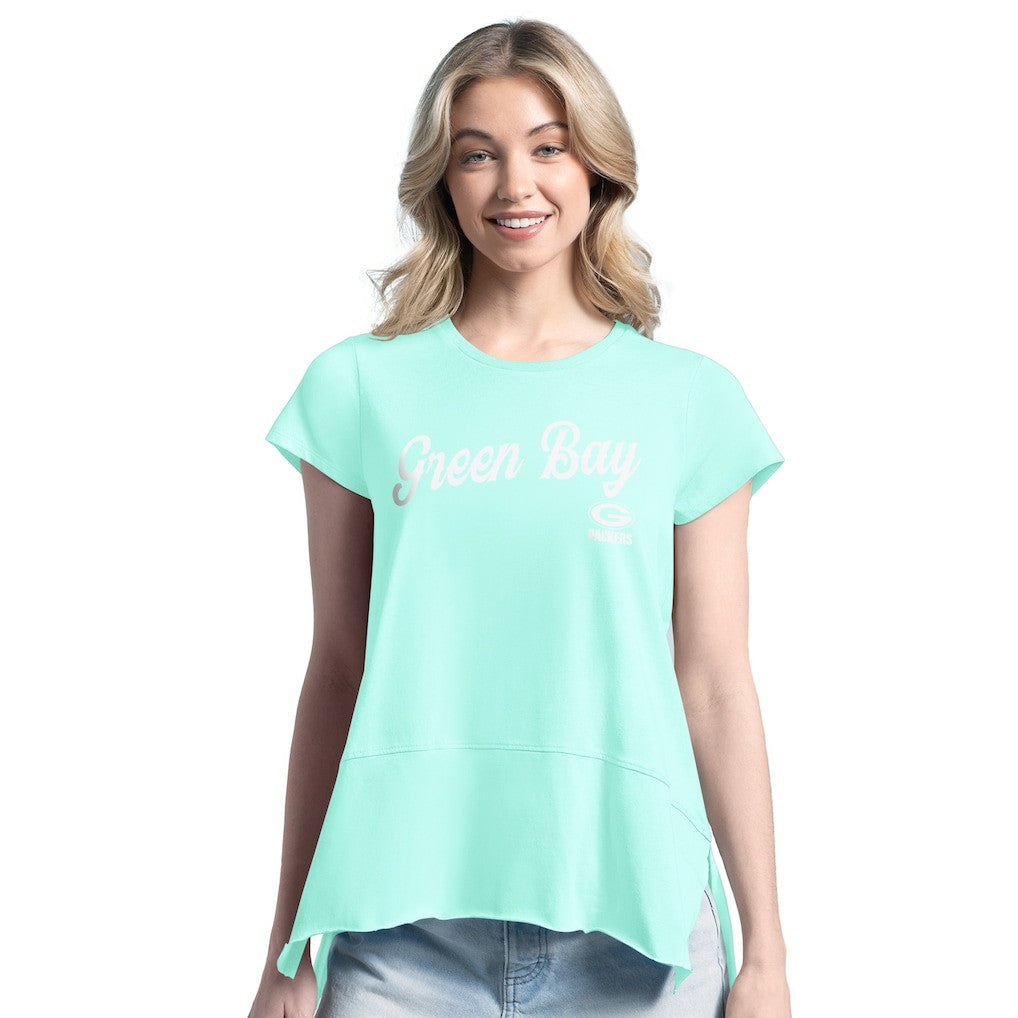 Green Bay Packers Margaritaville Women's Gametime Is Paradise T-Shirt - Mint - NFL