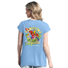 Buffalo Bills Margaritaville Women's Gametime Is Paradise T-Shirt - Blue - NFL