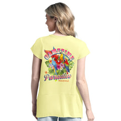 New Orleans Saints Margaritaville Women's Gametime Is Paradise T-Shirt - Yellow - NFL