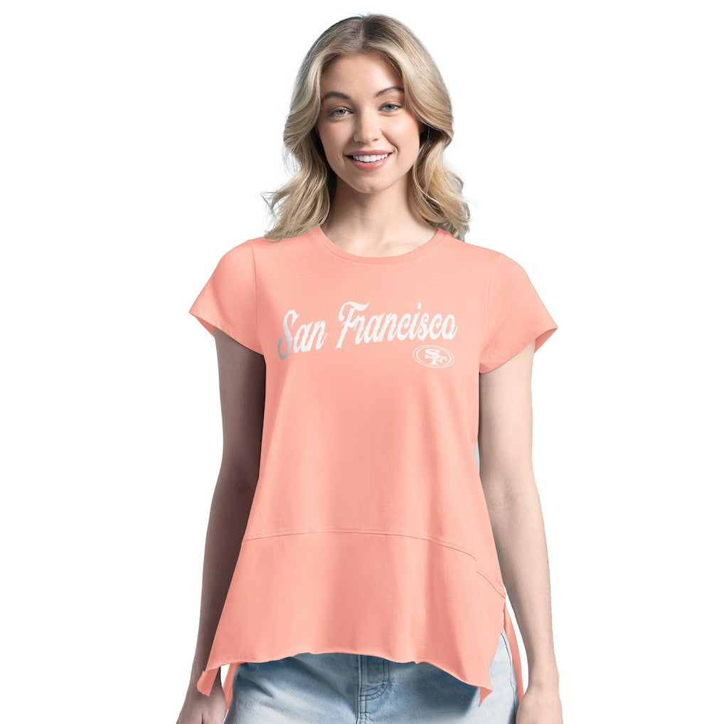 San Francisco 49ers Margaritaville Women's Gametime Is Paradise T-Shirt - Pink - NFL