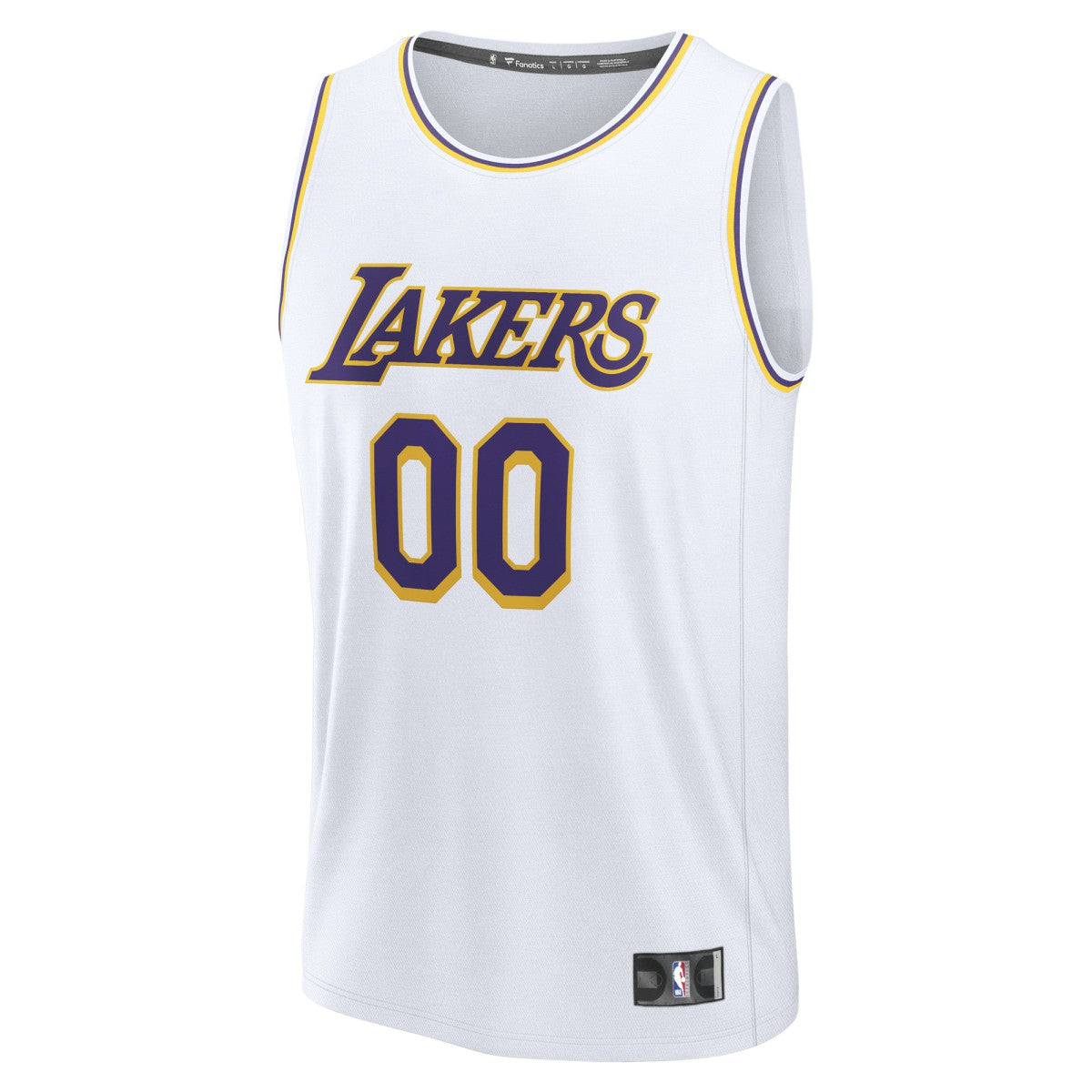 Fanatics Los Angeles Lakers Youth Fast Break Custom Replica Jersey White Association Edition