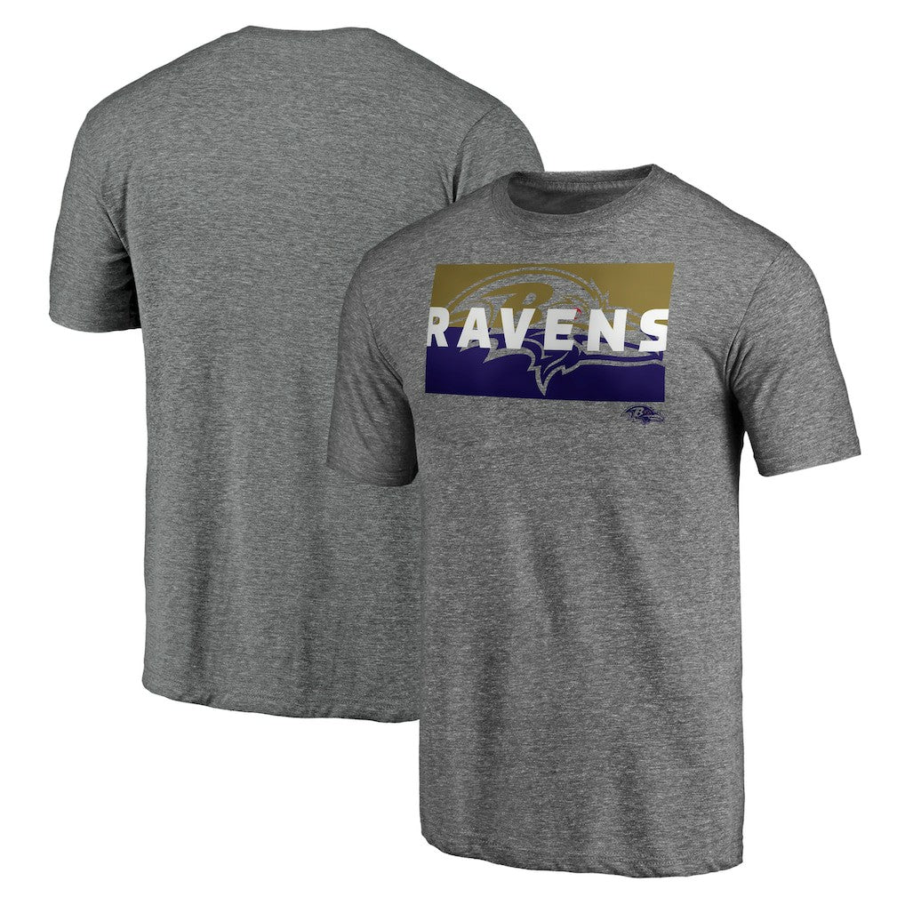 Baltimore Ravens Square Off Tri-Blend T-Shirt - Heather Gray - NFL