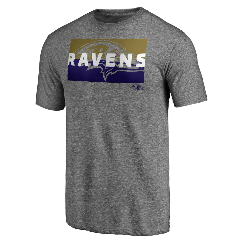 Baltimore Ravens Square Off Tri-Blend T-Shirt - Heather Gray - NFL