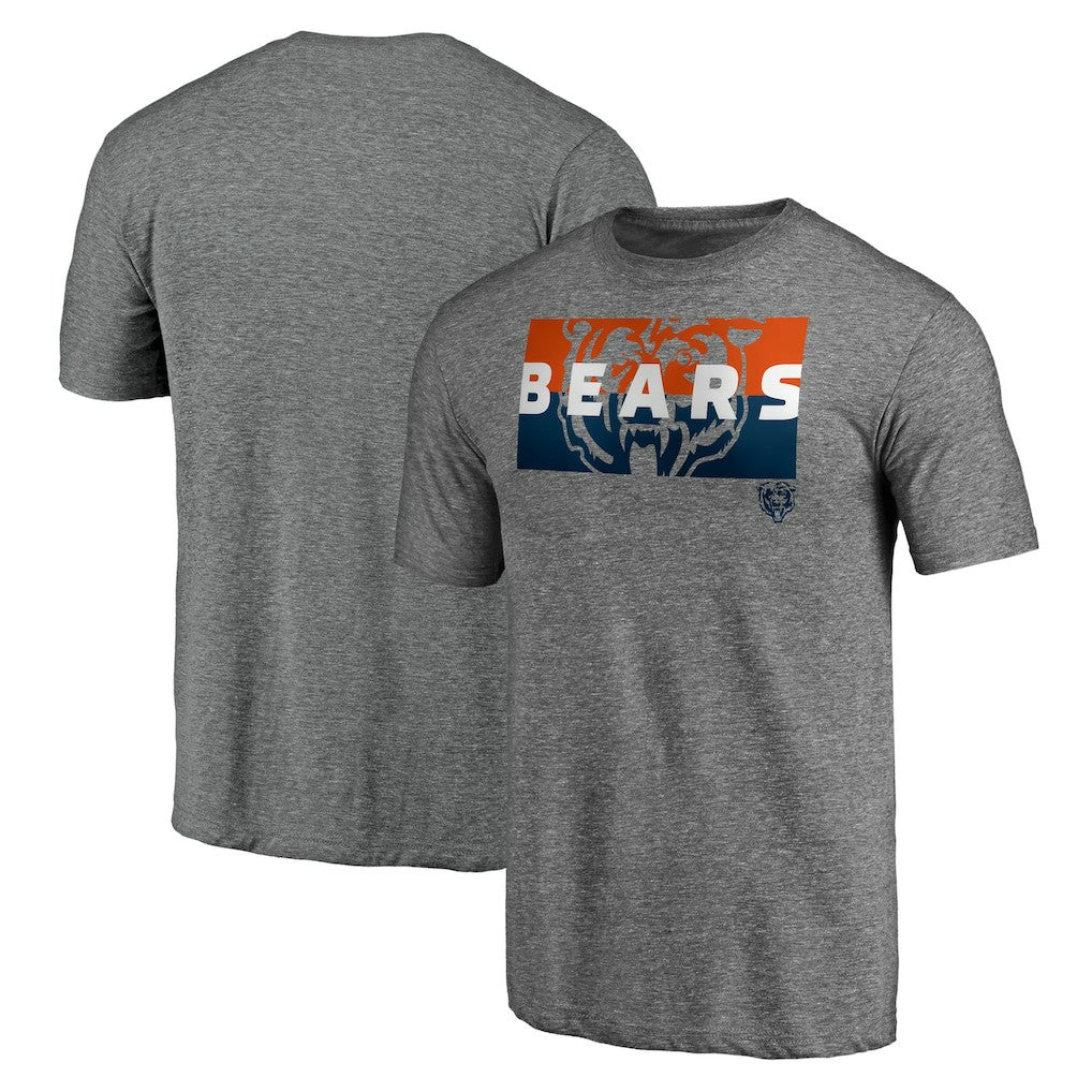 Chicago Bears Square Off Tri-Blend T-Shirt - Heather Gray - NFL
