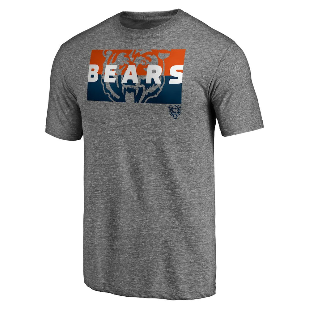 Chicago Bears Square Off Tri-Blend T-Shirt - Heather Gray - NFL