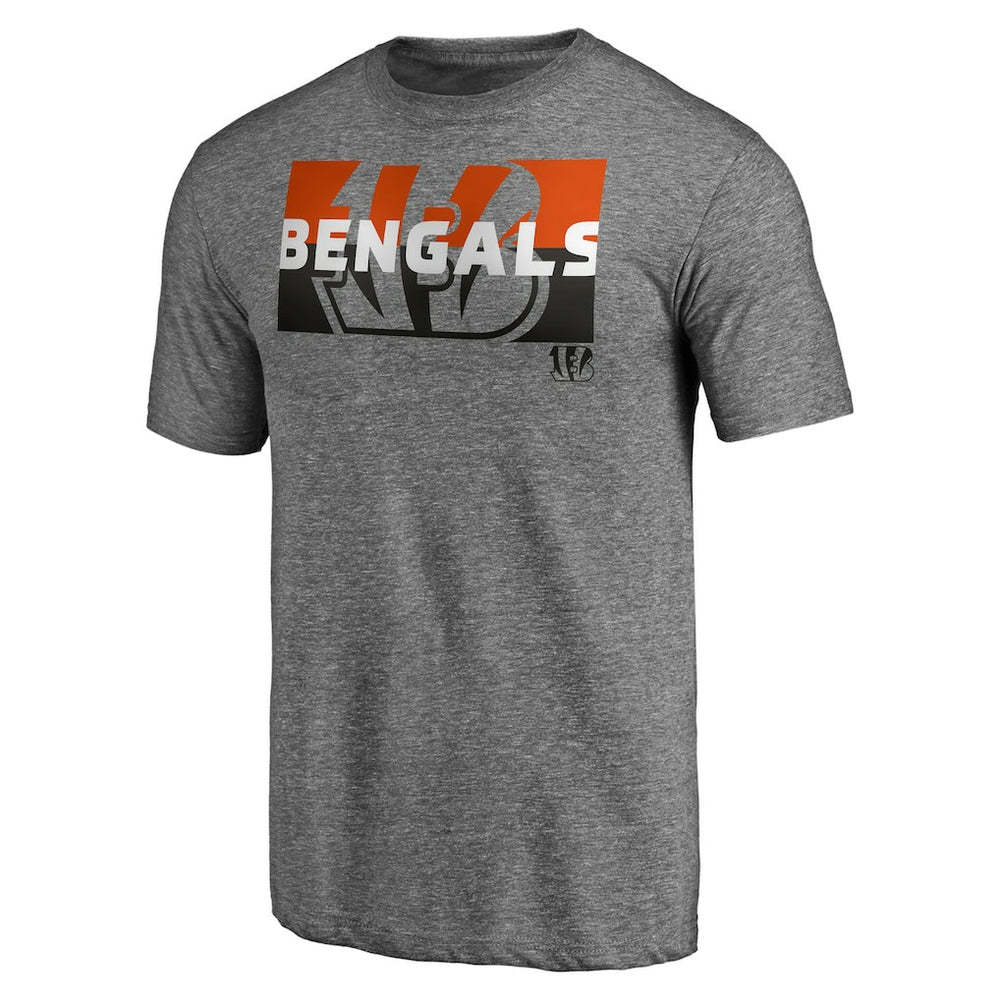 Cincinnati Bengals Square Off Tri-Blend T-Shirt - Heather Gray - NFL