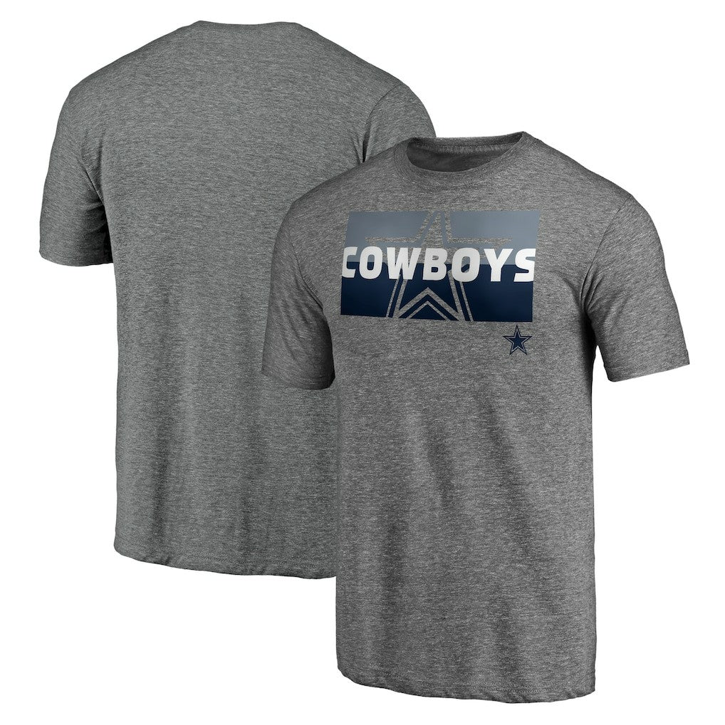 Dallas Cowboys Square Off Tri-Blend T-Shirt - Heather Gray - NFL