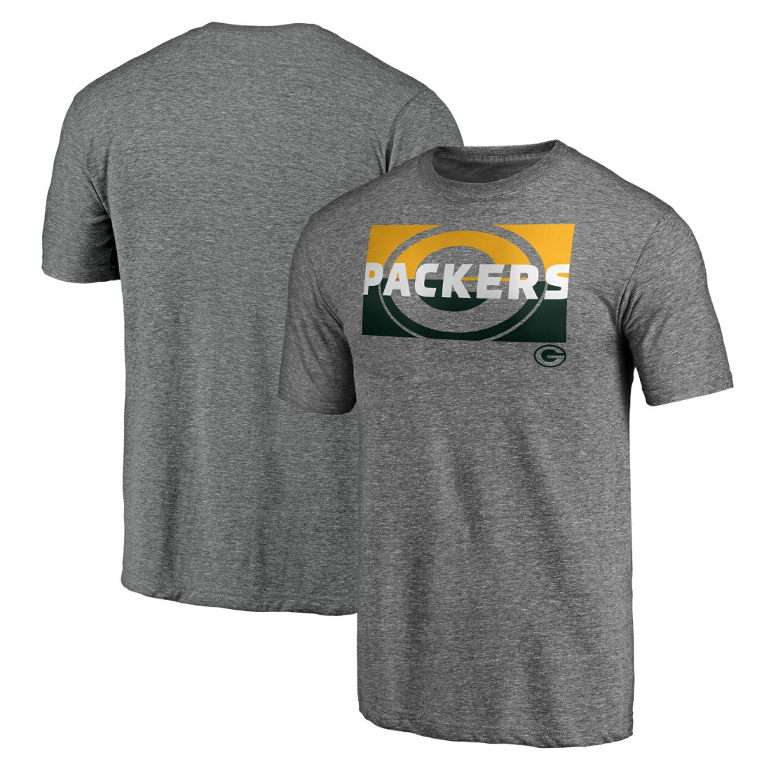 Green Bay Packers Square Off Tri-Blend T-Shirt - Heather Gray - NFL
