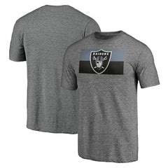 Las Vegas Raiders Square Off Tri-Blend T-Shirt - Heather Gray - NFL