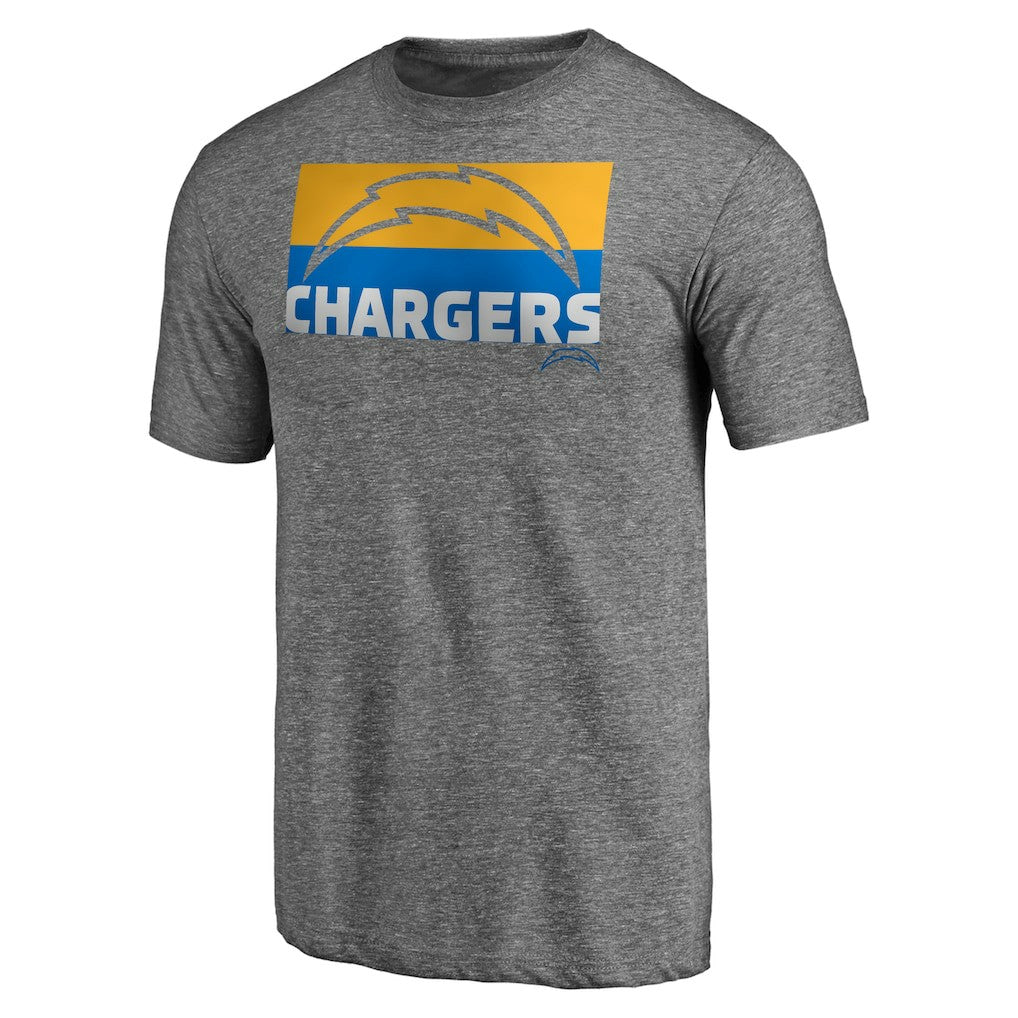 Los Angeles Chargers Square Off Tri-Blend T-Shirt - Heather Gray - NFL
