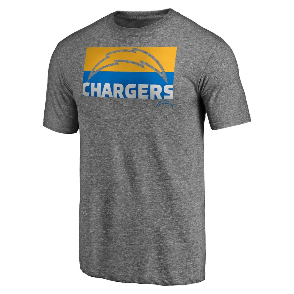 Los Angeles Chargers Square Off Tri-Blend T-Shirt - Heather Gray - NFL